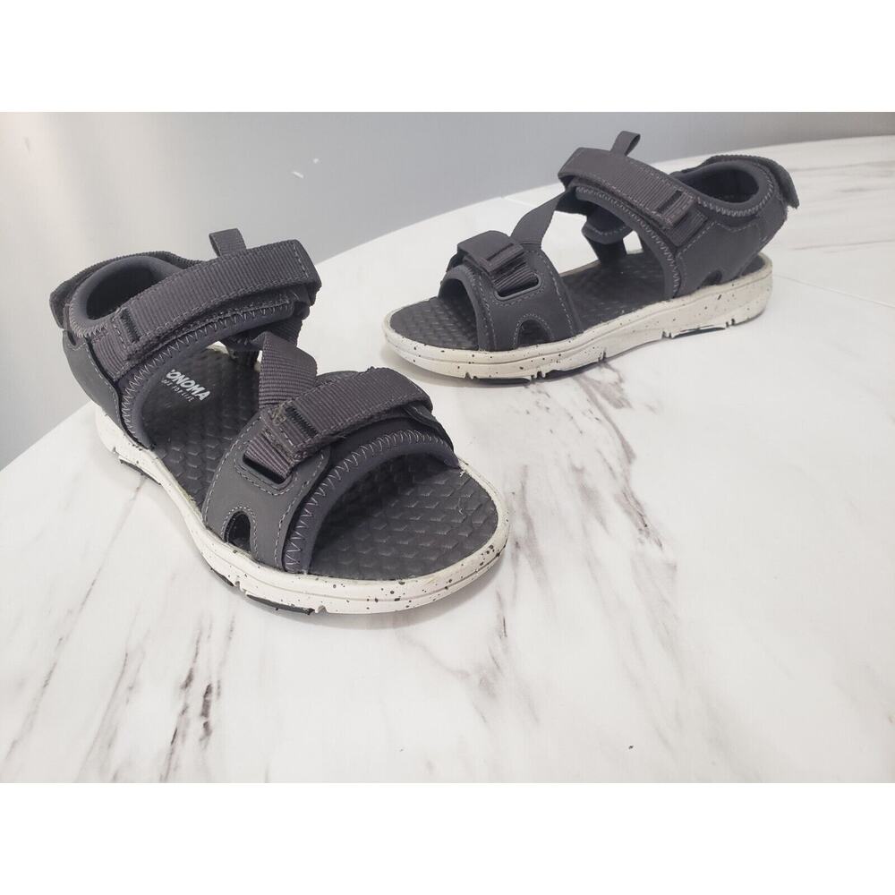 Sonoma Alexzandre Boys Gray Sport Sandals Size 1 Little Kid Walking Ankle Strap